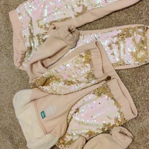 Sparkly jogger suit
